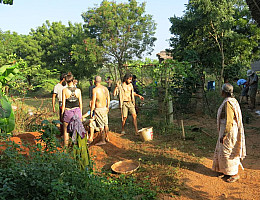 Volunteering in Auroville...